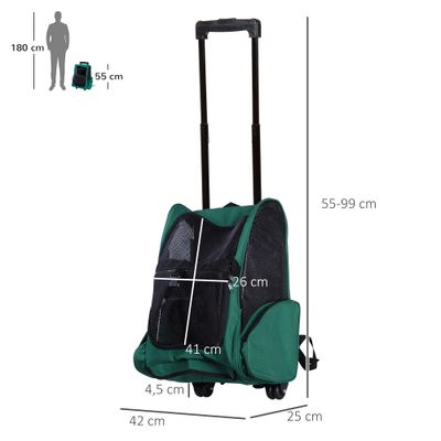 PawHut Transportín Carrito para Mascota