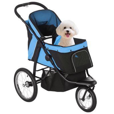 PawHut Cochecito para Perro 111x58x107 cm Azul