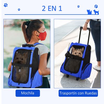 PawHut Transportín Carrito para Mascota