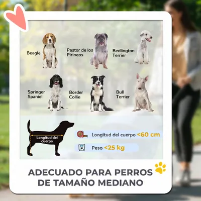 PawHut Carrito para Perro 124x67x100 cm Gris Oscuro PawHut Carrito para Perro 124x67x100 cm Gris Oscuro