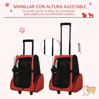 PawHut Transportín Carrito para Mascota PawHut Transportín Carrito para Mascota
