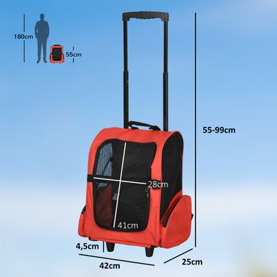 PawHut Transportín Carrito para Mascota