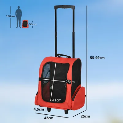PawHut Transportín Carrito para Mascota PawHut Transportín Carrito para Mascota