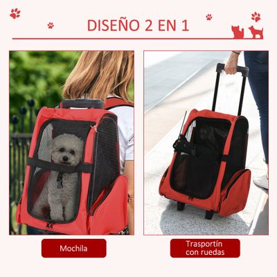 PawHut Transportín Carrito para Mascota