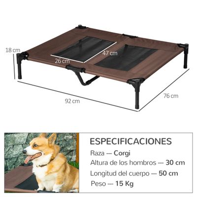 PawHut Cama Elevada para Perro