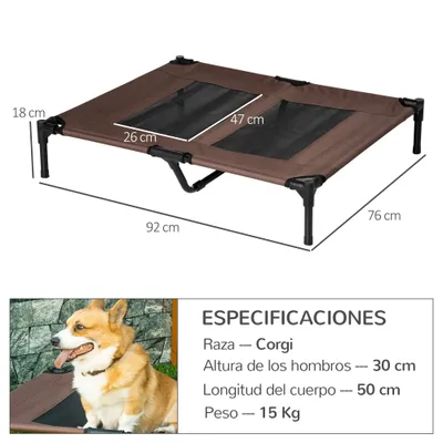PawHut Cama Elevada para Perro