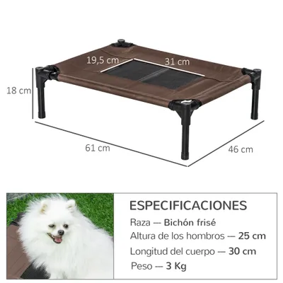PawHut Cama Elevada para Mascota