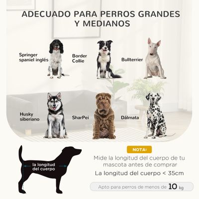 PawHut Sofá para Perro 100x62x32 cm Gris Oscuro
