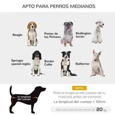 PawHut Cama Elevada para Perro 76x61x18 cm Marrón PawHut Cama Elevada para Perro 76x61x18 cm Marrón