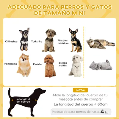 PawHut Cama para Perro 48x48x24.5 cm Beige