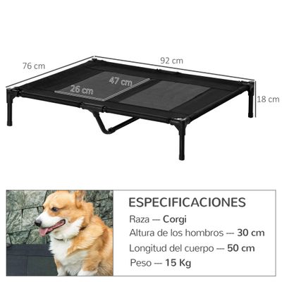 PawHut Cama Elevada Perro