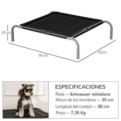 PawHut Cama Elevada para Mascota