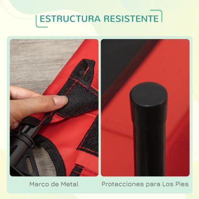 PawHut Cama Elevada para Perro 76x61x18 cm Rojo