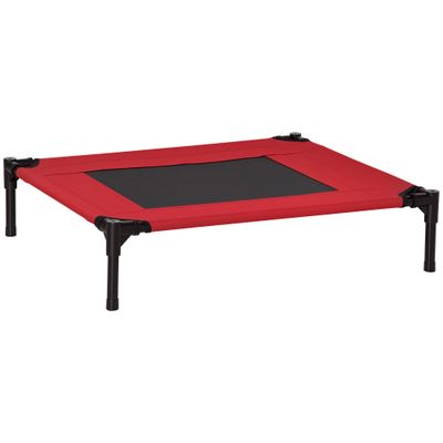 PawHut Cama Elevada para Perro 76x61x18 cm Rojo