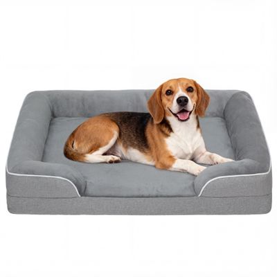 PawHut Cama para Perro 91.5x68.5x16.5 cm Gris