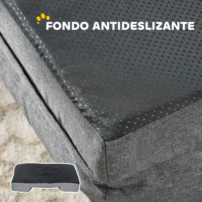 PawHut Cama para Perro 91.5x68.5x16.5 cm Gris