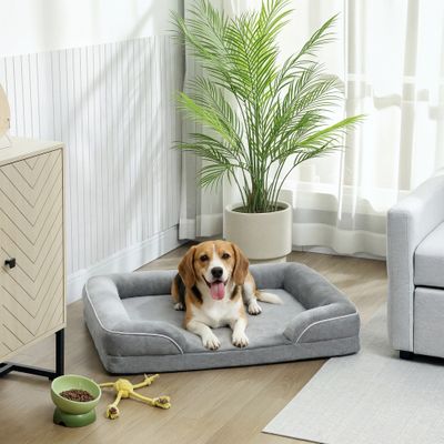 PawHut Cama para Perro 91.5x68.5x16.5 cm Gris