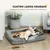 PawHut Cama para Perro 91.5x68.5x16.5 cm Gris