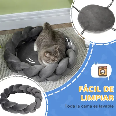 PawHut Cama para Mascota 55x55x14 cm Gris PawHut Cama para Mascota 55x55x14 cm Gris