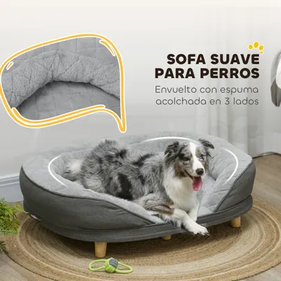 PawHut Sofá para Mascota 90x78x25 cm Gris PawHut Sofá para Mascota 90x78x25 cm Gris