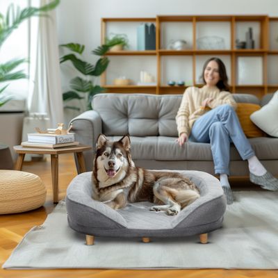 PawHut Sofá para Mascota 90x78x25 cm Gris