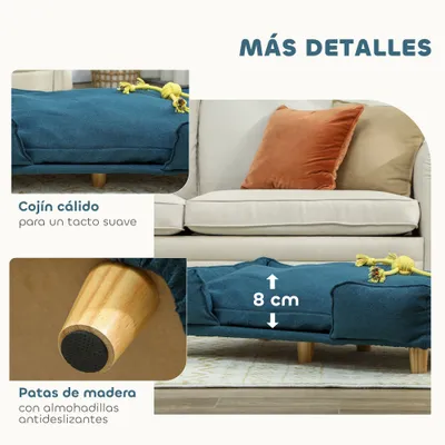 PawHut Sofá para Perro 96x66x24 cm Azul PawHut Sofá para Perro 96x66x24 cm Azul