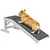 PawHut Rampa para Perro 125x40x35.5 cm Blanco y Gris PawHut Rampa para Perro 125x40x35.5 cm Blanco y Gris