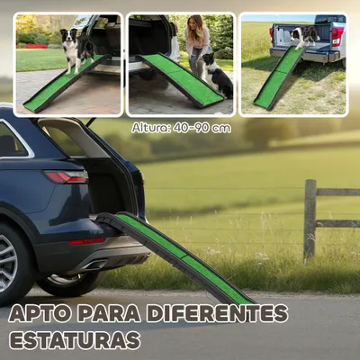 PawHut Rampa para Perro 155x38.5x15.5 cm Verde PawHut Rampa para Perro 155x38.5x15.5 cm Verde