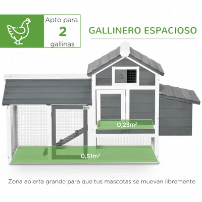 PawHut Gallinero de Jardín