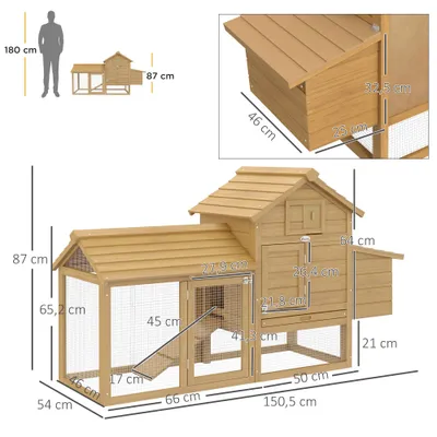 PawHut Gallinero de Jardín