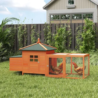 PawHut Gallinero 196x76x97 cm Naranja PawHut Gallinero 196x76x97 cm Naranja