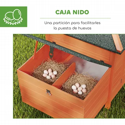 PawHut Gallinero 196x76x97 cm Naranja PawHut Gallinero 196x76x97 cm Naranja