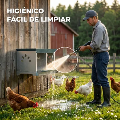 PawHut Ponedero para Gallina 54.5x42.5x35.5 cm Plateado PawHut Ponedero para Gallina 54.5x42.5x35.5 cm Plateado