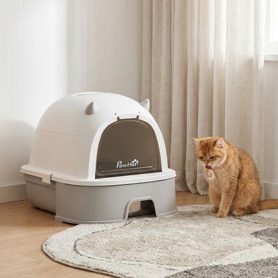 PawHut Arenero para Gato 52x42x39 cm Gris
