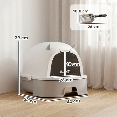 PawHut Arenero para Gato 52x42x39 cm Gris