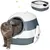 PawHut Arenero para Gato 52x41x38 cm Blanco y Gris PawHut Arenero para Gato 52x41x38 cm Blanco y Gris