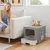 PawHut Arenero para Gato 48x38x38.5 cm Gris