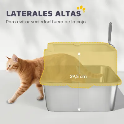 PawHut Arenero para Gato 60.2x40.2x29.5 cm Gris