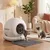 PawHut Arenero Gatos Autolimpiable 58.1x47.5x53 cm Blanco