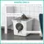 PawHut Arenero para Gato 44x55x39 cm Blanco y Gris