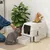 PawHut Arenero para Gato 60.2x40.5x40.5 cm Gris Claro PawHut Arenero para Gato 60.2x40.5x40.5 cm Gris Claro