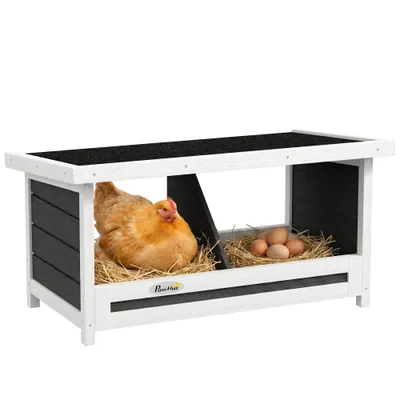 PawHut Ponederos para Gallina 66x37x34 cm Gris PawHut Ponederos para Gallina 66x37x34 cm Gris