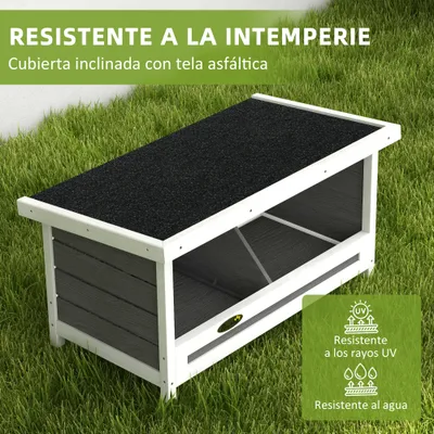 PawHut Ponederos para Gallina 66x37x34 cm Gris PawHut Ponederos para Gallina 66x37x34 cm Gris