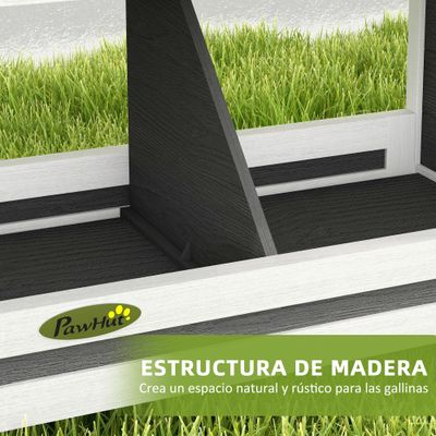 PawHut Ponederos para Gallina 66x37x34 cm Gris