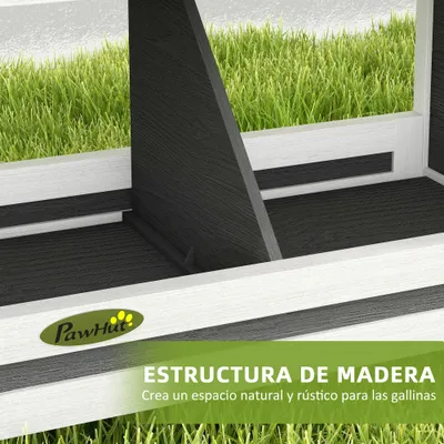 PawHut Ponederos para Gallina 66x37x34 cm Gris PawHut Ponederos para Gallina 66x37x34 cm Gris