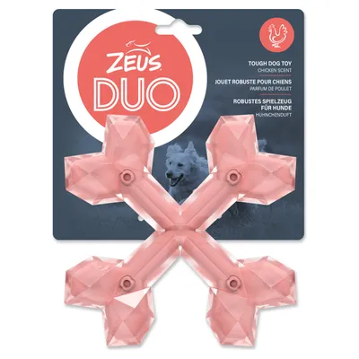 Zeus Duo Kreuz mit Hühnchenduft koralle Zeus Duo Kreuz mit Hühnchenduft koralle