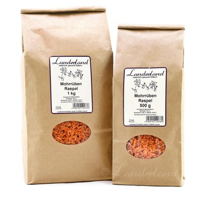 Lunderland Mohrrübenraspel 500 g für Hunde