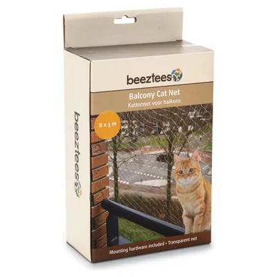 Beeztees Katzennetz für Balkon transparent Beeztees Katzennetz für Balkon transparent
