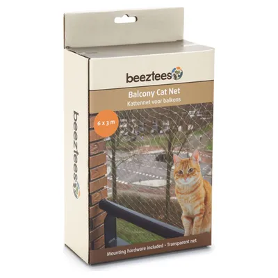Beeztees Katzennetz für Balkon transparent Beeztees Katzennetz für Balkon transparent