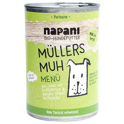 napani Nassfutter-Menü Müllers Muh 400 g napani Nassfutter-Menü Müllers Muh 400 g